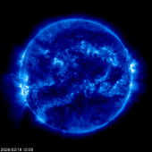 Click for time-lapse image of the sun