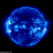 Click for time-lapse image of the sun