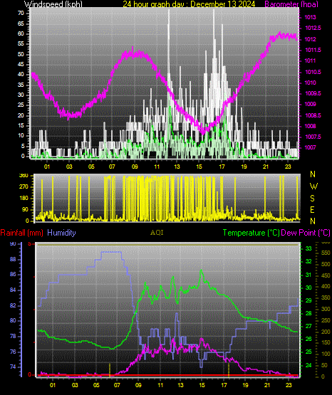 24 Hour Graph for Day 13